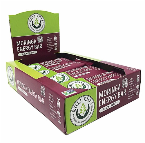 Kuli Kuli  Moringa Energy Bars   Black Cherry Perspective: front