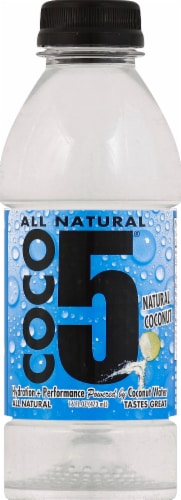 Coco5® Coconut Bottled Water Perspective: front