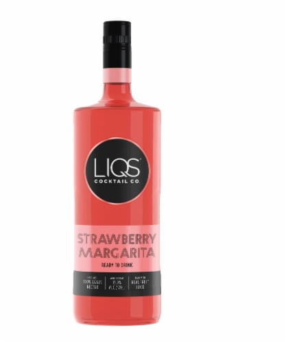 LIQS Strawberry Margarita Ready to Drink Cocktail Perspective: front