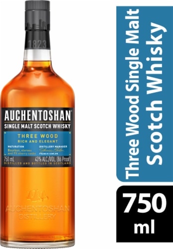 Auchentoshan Three Wood Single Malt Scotch Whisky Perspective: front