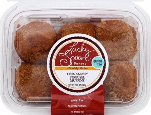 Lucky Spoon Bakery Cinnamony Streusel Muffins Perspective: front