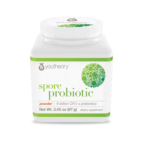 Youtheory® Spore Probiotic Plus Prebiotic Powder Perspective: front