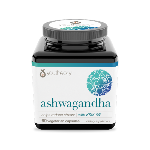 Youtheory® Ashwagandha Vegetarian Capsules 1000mg Perspective: front