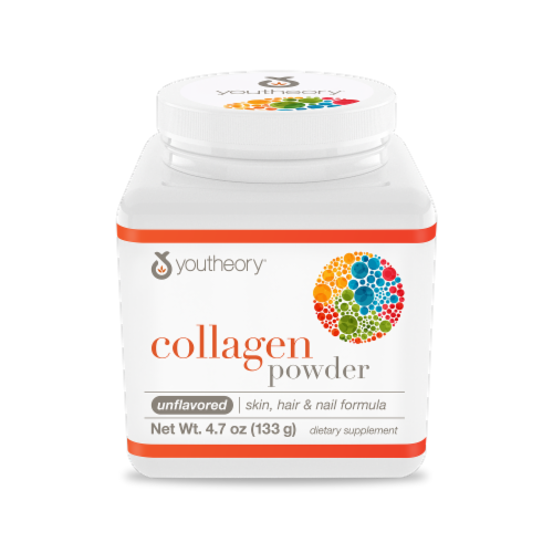 Youtheory® Skin, Hair & Nail Unflavored Formula Collagen Powder Perspective: front