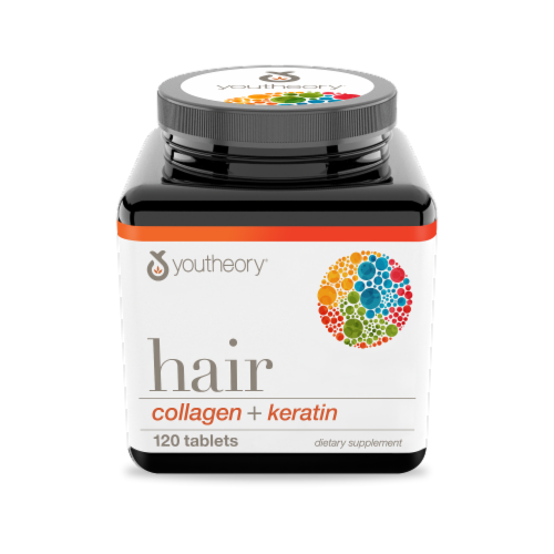 Youtheory® Hair Collagen + Keratin Mini Tablets Perspective: front