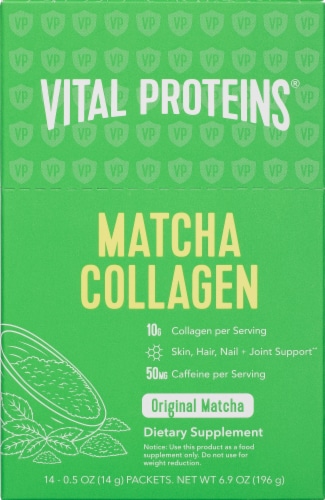 Vital Proteins Matcha Collagen Packets Perspective: front