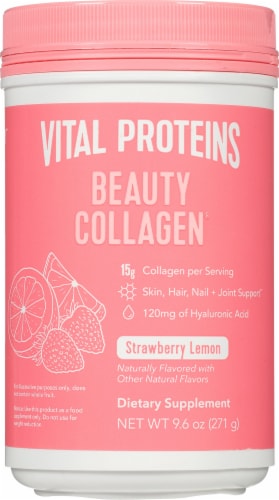 Vital Proteins Beauty Collagen Strawberry Lemon Dietary Supplement Perspective: front