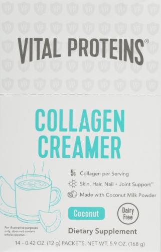 Vital Proteins Dairy Free Coconut Collagen Creamer Packets Perspective: front