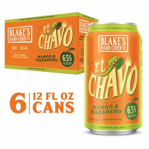 Blake’s El Chavo Mango & Habanero Hard Cider Perspective: front