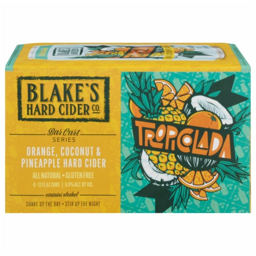 Blake's Hard Cider Bar Cart Series Tropicolada Hard Cider Perspective: front