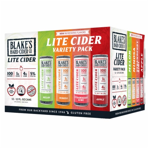 Blake's Lite Hard Cider Tropical Variety Pack Perspective: front