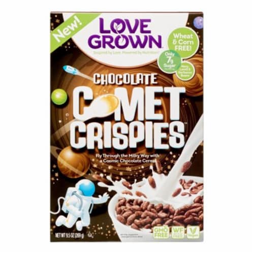 Love Grown® Chocolate Comet Crispies Cereal Perspective: front
