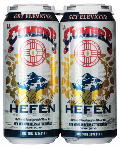 La Cumbre Brewing A Slice of Hefen Wheat Ale Perspective: front