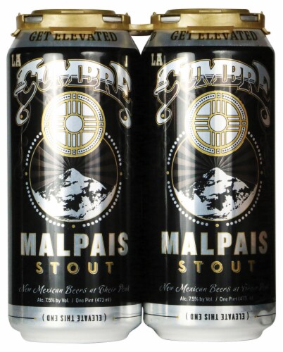 La Cumbre Brewing Malpais Stout Beer Perspective: front