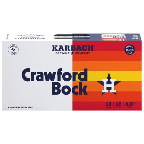 Karbach Brewing Company Crawford Bock Beer Perspective: front