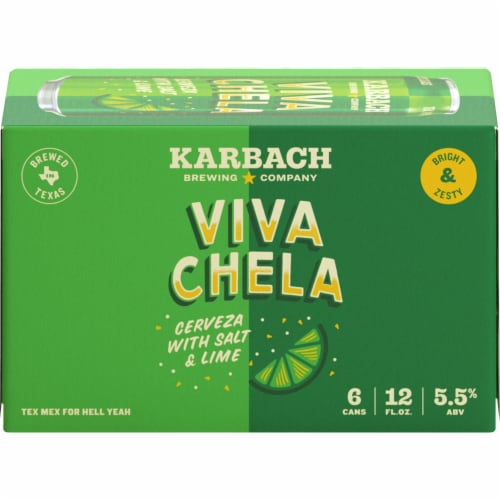 Karbach Brewing Company Viva Chela Beer Perspective: front