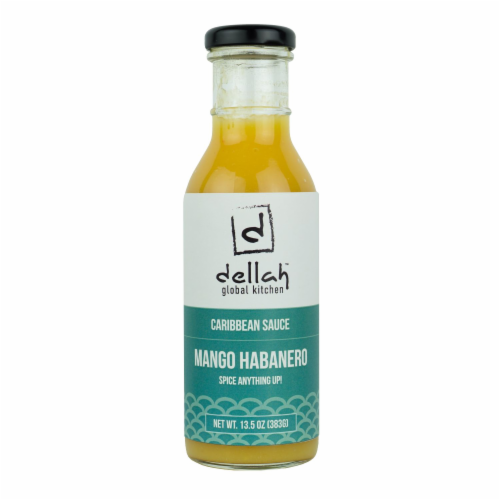 Dellah Kitchen Caribbean Mango Habanero Sauce Perspective: front