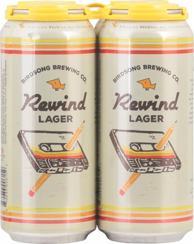 Birdsong Brewing Company Rewind Lager Perspective: front