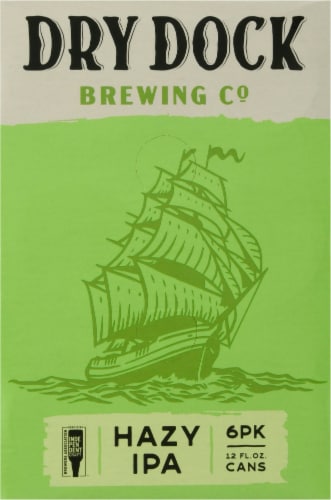Dry Dock Brewing Hazy IPA Beer Perspective: front