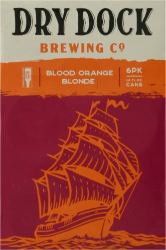 Dry Dock Brewing Blood Orange Blonde Ale Beer Perspective: front