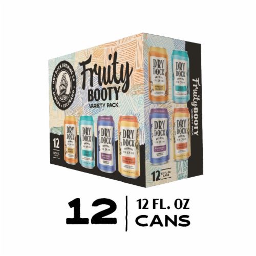 Dry Dock Brewing Fruity Booty Beer Perspective: front
