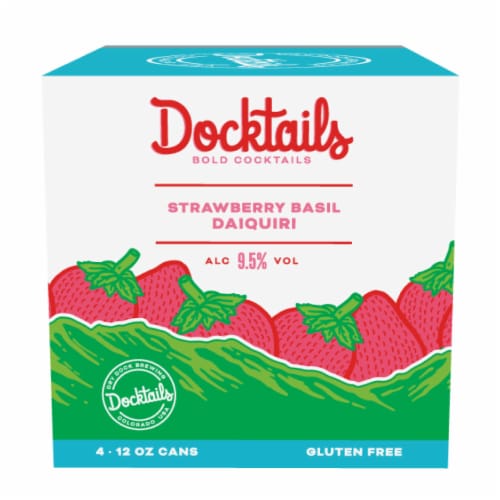 Dry Dock Docktails Strawberry Basil Daiquiri Cocktail Perspective: front