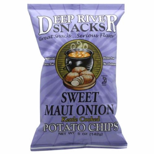 Deep River Snacks Sweet Maui Onion Potato Chips Perspective: front