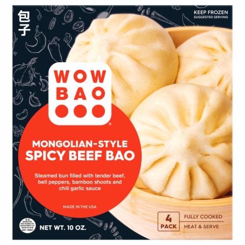 Wow Bao® Mongolian Style Spicy Beef Bao Perspective: front