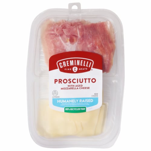 Creminelli Fine Meats® Prosciutto & Aged Mozzarella Snack Tray Perspective: front