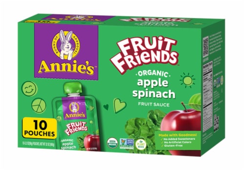 Annie's™ Fruit Friends™ Organic Apple Spinach Fruit Sauce Perspective: front