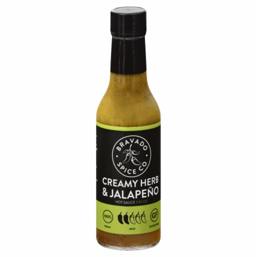 Bravado Spice Co Creamy Herb & Jalapeno Hot Sauce Perspective: front