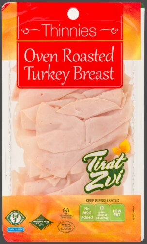 Tirat Zvi Oven Roasted Turkey Breast Slices Perspective: front