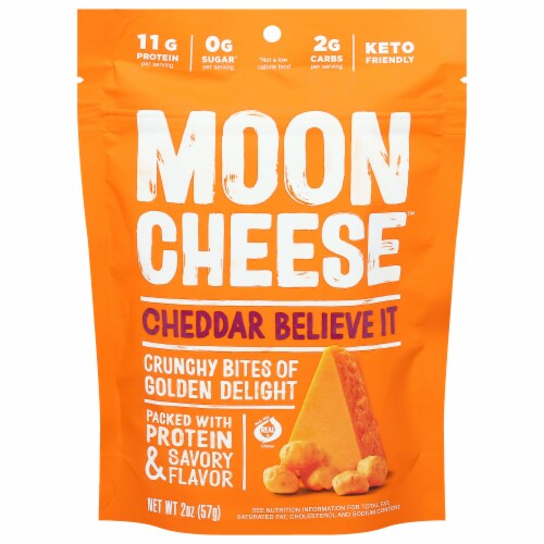 Moon Cheese™ Cheddar Believe It Crunchy Snacks Perspective: front