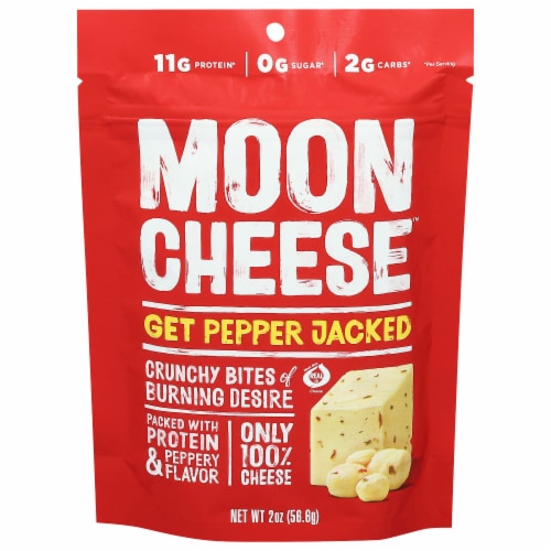 Moon Cheese Get Pepper Jacked Crunchy Snacks Perspective: front