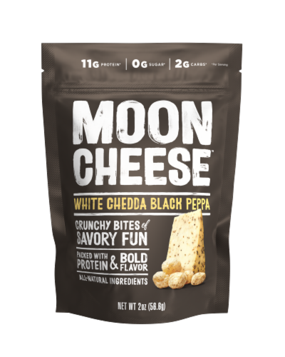 Moon Cheese™ White Chedda Black Peppa Crunchy Bites Perspective: front