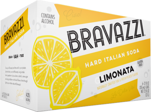 Bravazzi Limonata Hard Soda Perspective: front