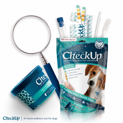 Coastline Global CheckUp At Home Wellness Test for Dogs 3  x 7  x 8.5 Perspective: front