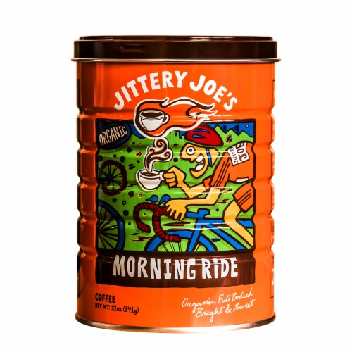 Jittery Joe's Organic Morning Ride Ground Coffee Perspective: front