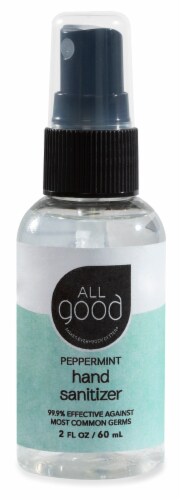 All Good Peppermint Hand Sanitizer Spray Perspective: front