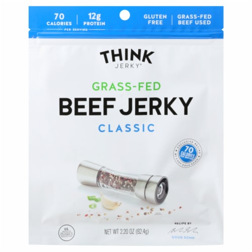 Think Jerky® Classic Grass-Fed Beef Jerky Perspective: front