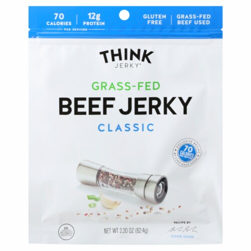 Think Jerky® Classic Grass-Fed Beef Jerky Perspective: front