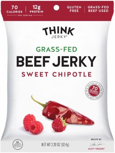 Think Jerky® Sweet Chipotle Beef Jerky Perspective: front