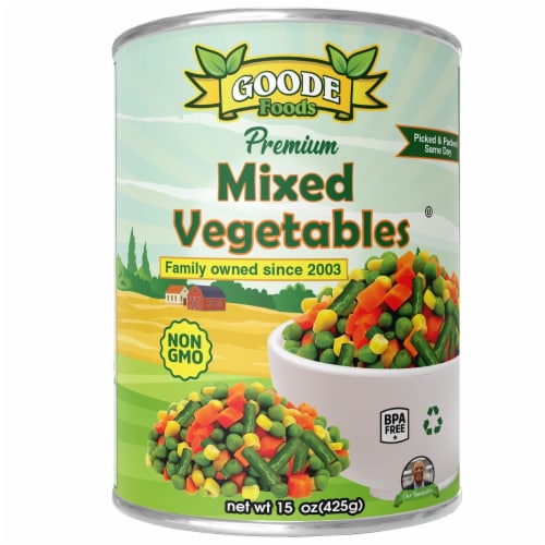Goode Foods All Natural Mixed Vegetables Perspective: front