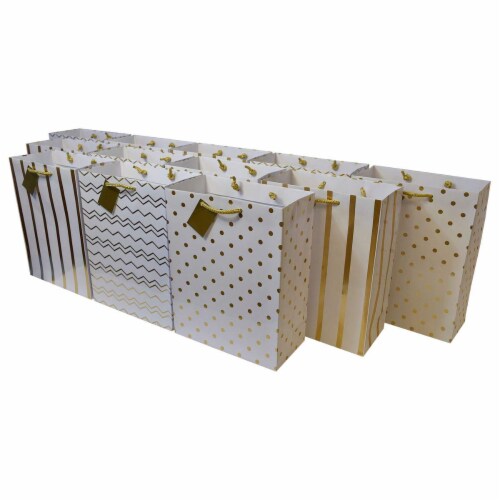 Chevron gift bags with handles discount