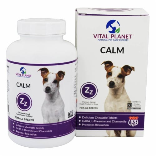 Vital Planet Calm for Dogs, 60 Chewable Tablets Perspective: front