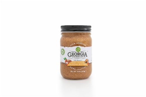 Georgia Grinders All Natural Honey Roasted Almond Butter Perspective: front