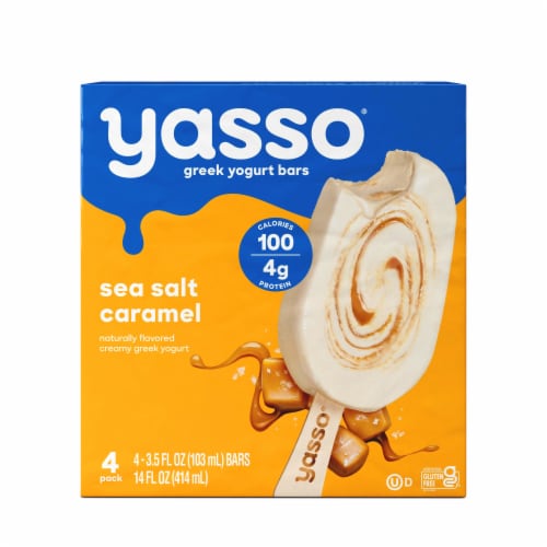 Yasso Sea Salt Caramel Frozen Greek Yogurt Bars Perspective: front