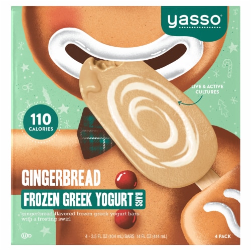 Yasso Gingerbread Frozen Greek Yogurt Bars Perspective: front