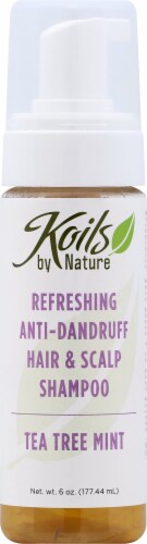 Koils by Nature Refreshing Tea Tree Mint Anti-Dandruff Hair & Scalp Shampoo Perspective: front