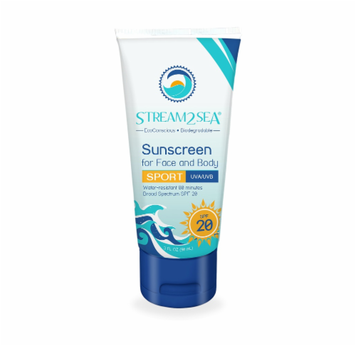 Stream2Sea Sport Sunscreen for Face and Body SPF 20 Perspective: front